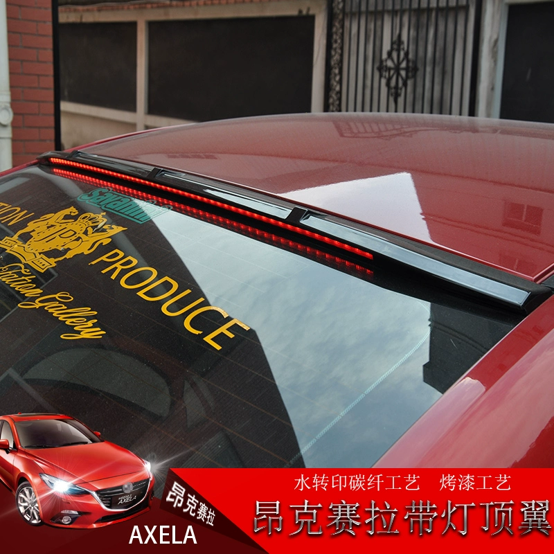Mới Mazda 3 Angkesela cánh trên sửa đổi cánh nhẹ miễn phí đấm cánh áp lực cánh đuôi xe ngoại thất đặc biệt - Sopida trên
