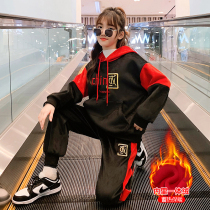 Wu Jingtongs Chinese jacket girls fall suit sports suit with son-in-shirt country Chauded CUHK Tong Two sets