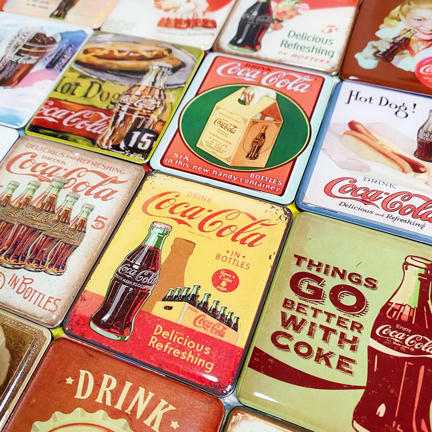 Гибридный магазин | иностранный заказ Coca-Cola Coca-Cola магнитный холодильник наклейки 3