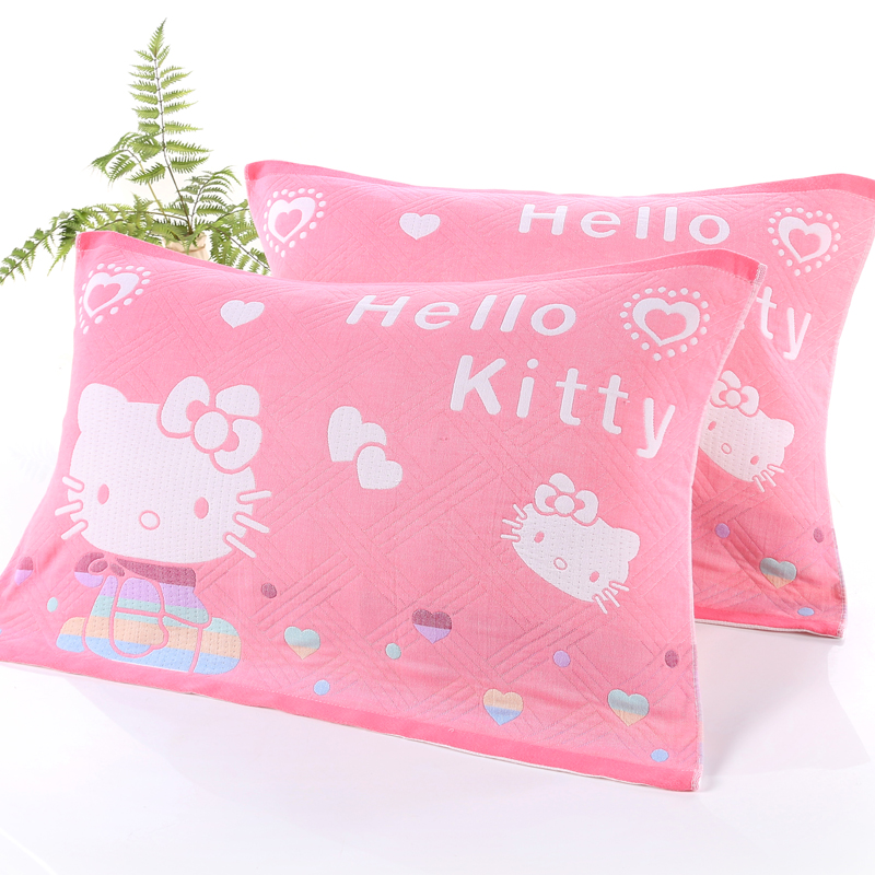 Gối khăn gạc 100% cotton người lớn tăng gối khăn duy nhất không phai mềm cao cấp bông cặp