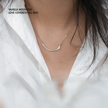 VM original design tribute female 18k platinum rib necklace jewelry choker classic simple versatile