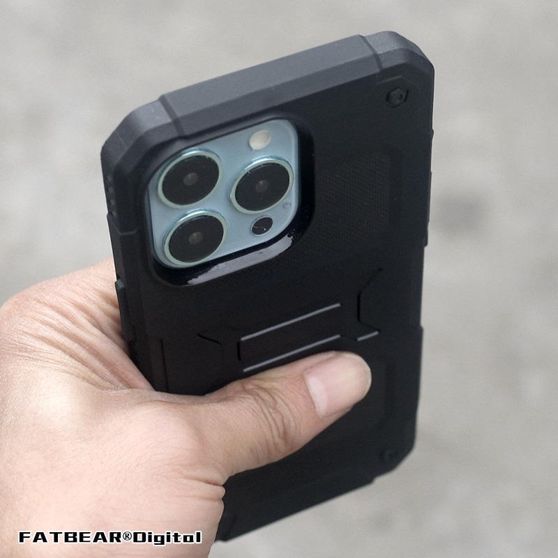 Fat Bear Tactical Commuting Case for Apple iPhone 13 /Mini/Pro/Max, Shockproof Phone Case, Military-Style Thickened Protective Cover, Men's Jacket Style, Personalized Outdoor Soft Case