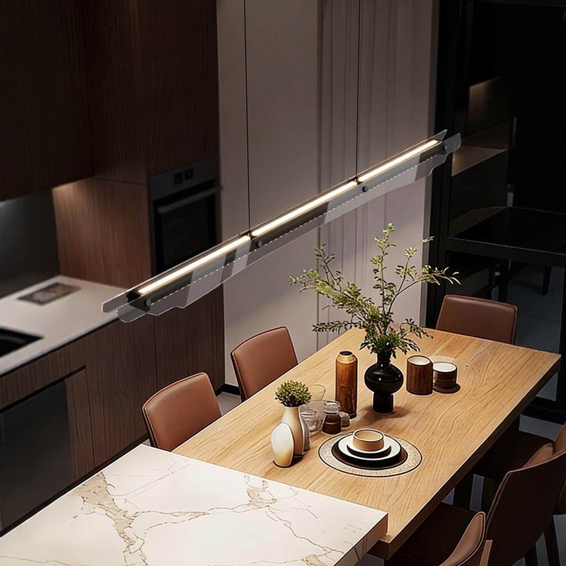Restaurant Pendant Light 2026 New Model Italian Minimalist Island Table Tea Room Long Strip Eye-Protection Dining Room Dining Table Glass Pendant Light Restaurant Pendant Light 2026 New Model Italian Minimalist Island Table Tea Room Long Strip Eye-Protection Dining Room Dining Table Glass Pendant Light