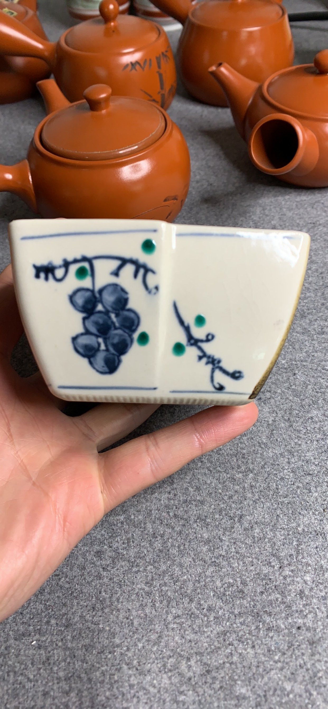 Nine Valley Hand-painted Square Bowl 10 * 10 * 6-Taobao