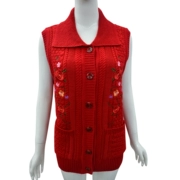 Áo len mùa thu và mùa đông của phụ nữ dành cho phụ nữ trung niên và áo len cardigan - Áo vest