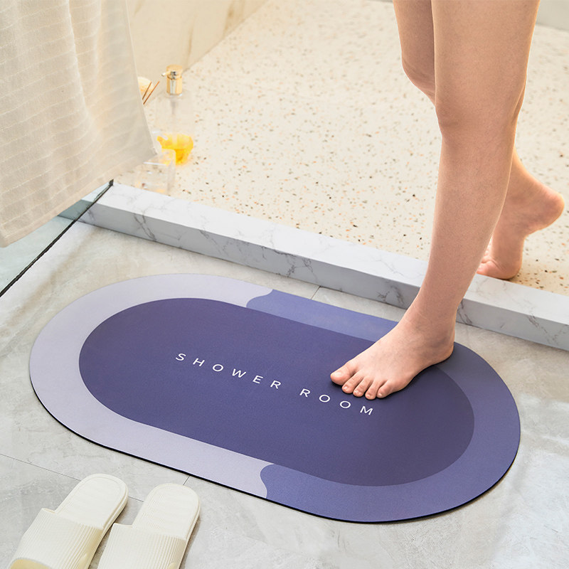Diatom mud cushion absorbent cool pad powder room door mat diatomite non-slip bathroom foot mat bathroom toilet carpet