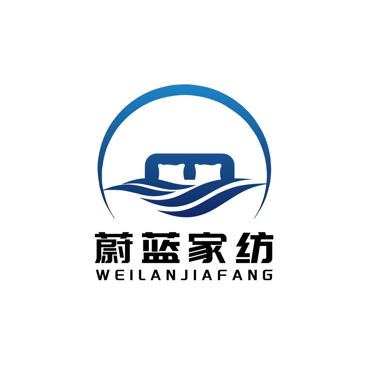 蔚蓝家纺的LOGO