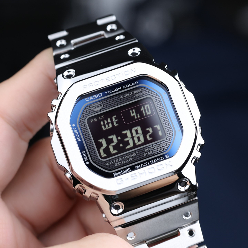 Casio Ocean Heart Metal Small Square Gmw-B5000D-2 Radio Wave Light Kinetic Energy Bluetooth Sports Watch for Men