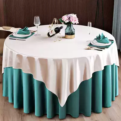 Hotel tablecloth cloth art high-end dining room hotel tablecloth household simple round large round table dining table cloth banquet customization