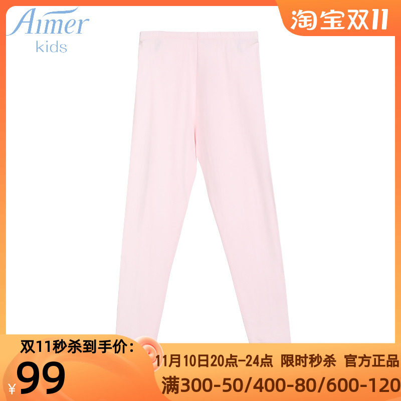 AIMER children's underwear girls angel warm clothes cotton spandex inner trousers autumn and winter sanitary pants AK1730271