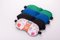 Cute Cartoon Small Bear Sleep Shade of Breathable Real Silk Men And Women Blindfold Cold hot compress to relieve eye fatigue students