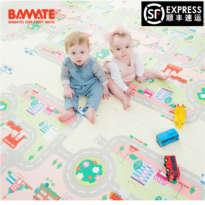 Korean baby crawl pad thickened children climbing pad floor mat living room home safe non-toxic can fold game mat