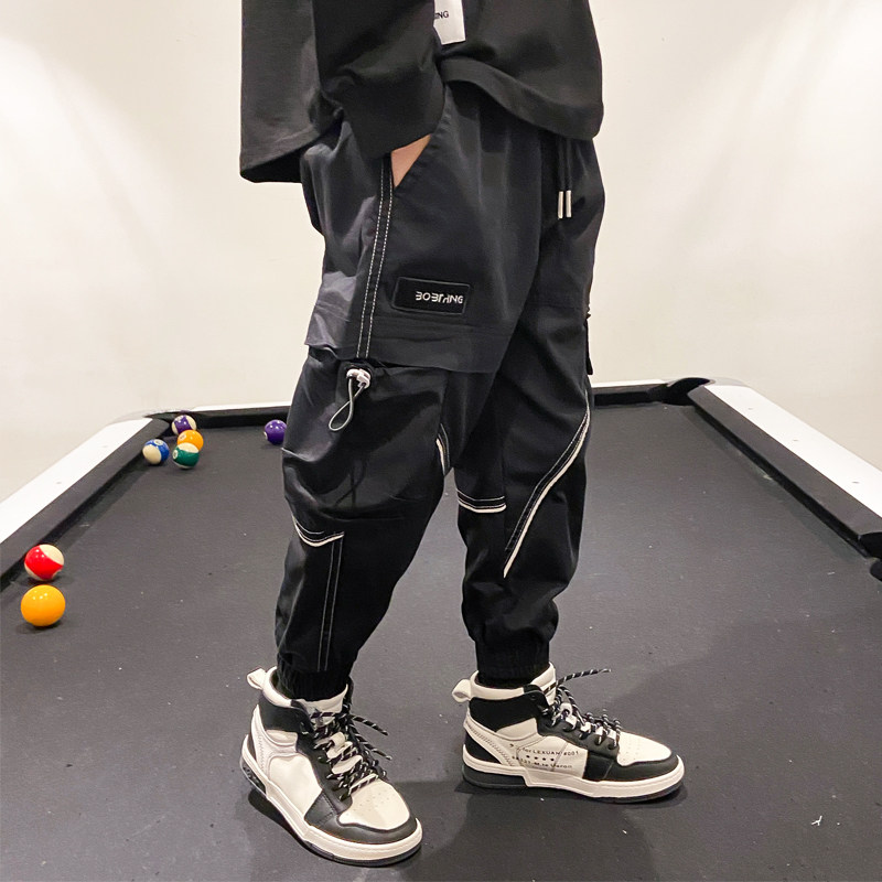 Boy Pants Spring Autumn Style Big Boy Autumn Clothes Boy Long Pants Fried Street Wave Cool Handsome TRENDY AUTUMN CHILDREN'S CLOTHING PANTS