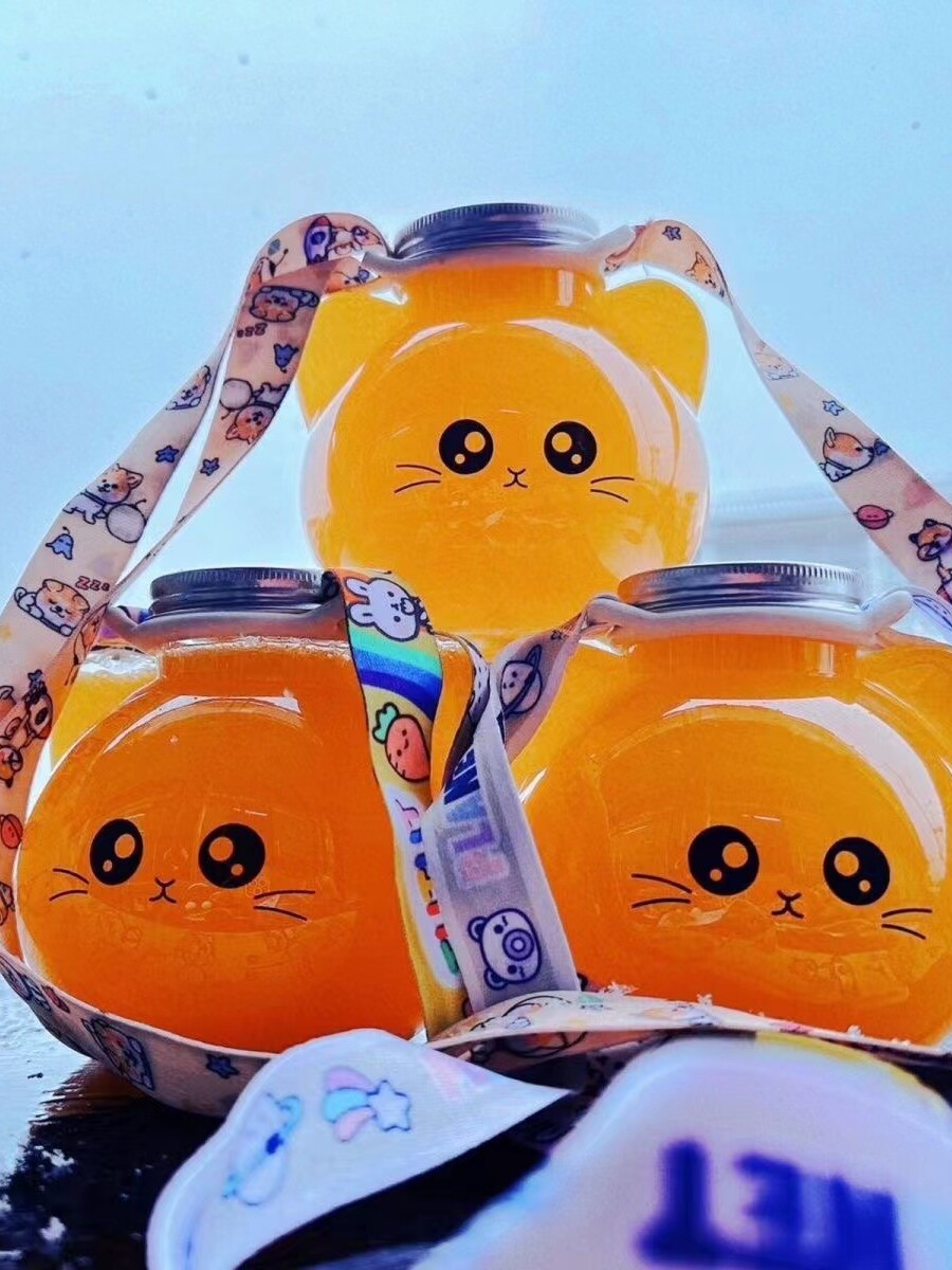 Сеть красный творческий мультики милый Тополь нектар бутылка молочный чай бутылка покрытый пластиковые стаканчики Бизнес напитки  