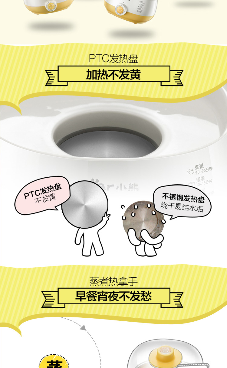 Nồi trứng điện tự động tắt trứng hấp gia đình 羹 nhỏ hẹn hai lớp hẹn giờ máy ăn sáng nồi lẩu điện mini kangaroo