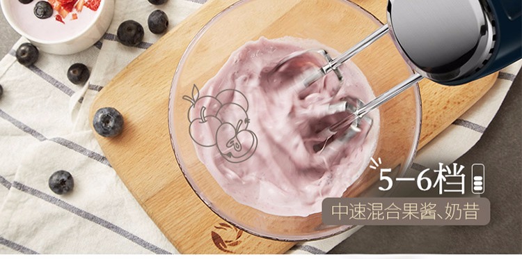 Máy đánh trứng điện DDQ-B02L1 hộ gia đình nhỏ kem nhỏ nướng bột trộn bột khuấy máy đánh trứng làm bánh