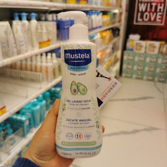 Spot France Mustela mousse Porch Baby Boy Bebbe Shampoo body lotion Two-in-one-two-in-one 500ml baby