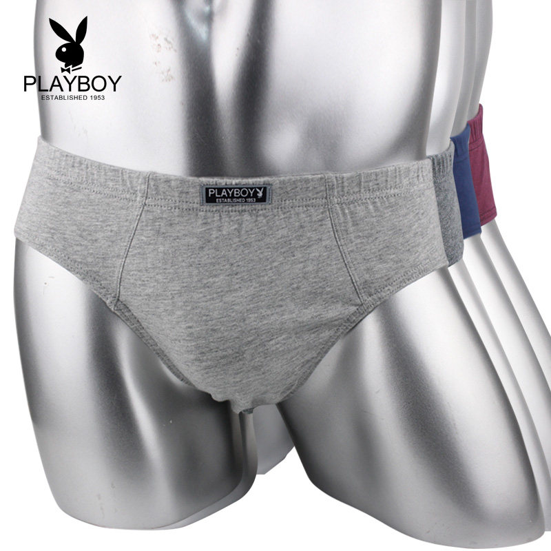 Playboy Men's Underwear Men's Briefs Pure Cotton Cotton Young Middle-aged Comfortable Breathable Loose Large Size Underwear Men