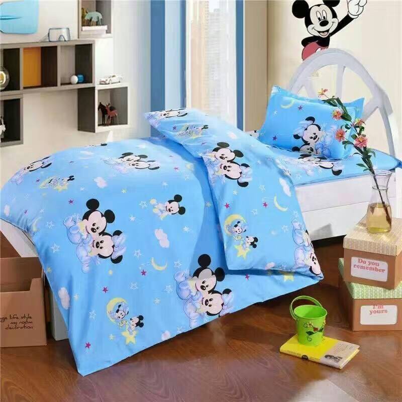 Recommended for kindergarten spring and summer autumn winter quilt with cartoon three sets full cotton six pieces of pure cotton quilt cover with core bed