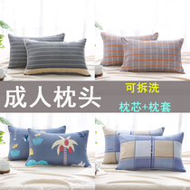 Pillow Single Student Dormitory Brief with pillowcase pillow core sleeping room cute cartoon girl with low pillows to sleep a pair of clothes