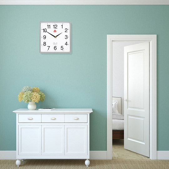 Shanghai Sanwu Brand Quartz Clock 555 Wall Clock Living Room Modern Simple Square Silent Home Clock Wall-Mounted