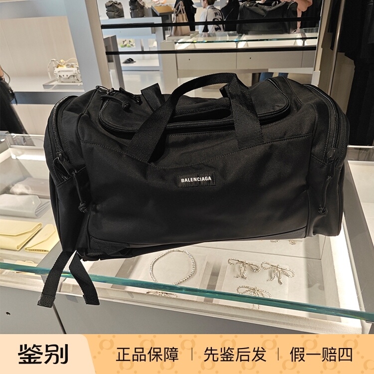 Balenciaga Explorer Black Travel Bag for Men and Women Large Capacity Handbag 741371