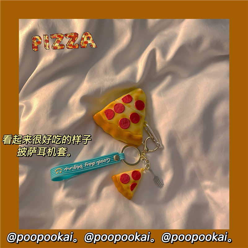 ins Creative Fun Pizza Apple Airpods1 Tide 2 generation Apple Wireless Headset Pro Soft 3 Walk