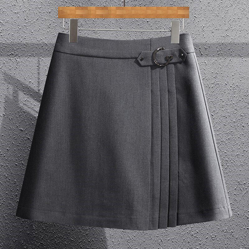 Career grey suit half - body dress 2022 new Han edition high waist A - word skirt appears skirt skirt winter
