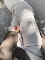 Hallen 90% Smoke Tubes Pants Woman 2022 Autumn Winter New Korean Version Fashion Gross Casual Straight Drum Pants Plus Suede West Dress Pants