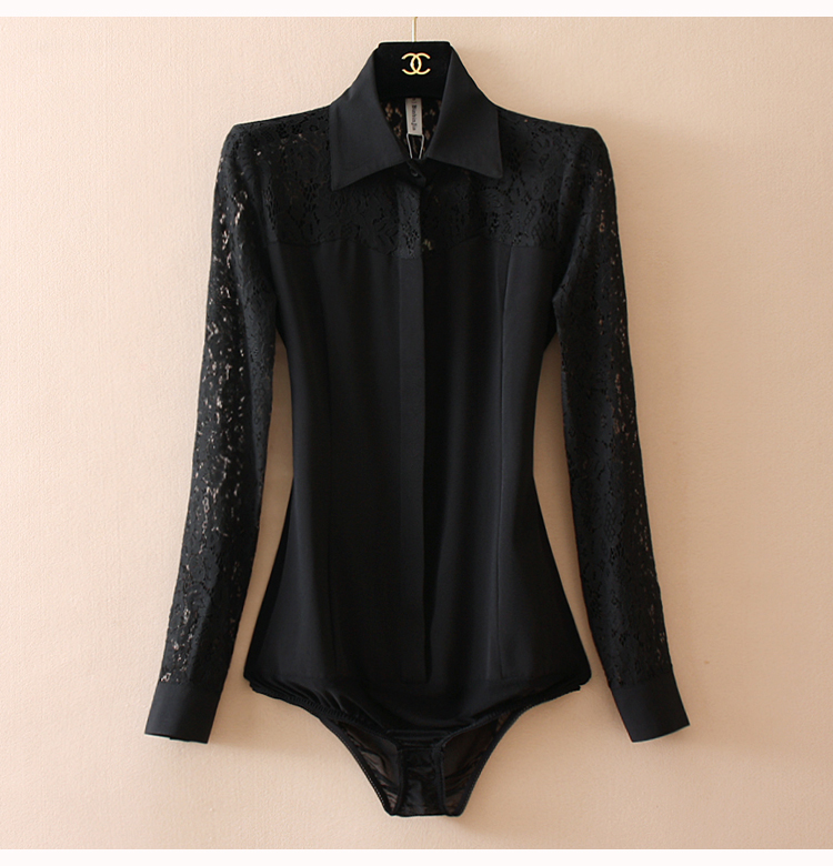 Even Gear Long Sleeve Career Shirt Lady 2022 Spring Autumn New Korean Version Fashion Lace for a Commuter OL shirt