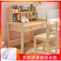 Solid Wood Learning table childrens desks desks and chairs set for junior high school students home homework lifting