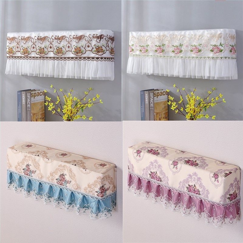 Boot up without taking the hanging air conditioning hood anti-dust wall-mounted cold air hood cloth art perfect Geforce moon cover anti-straight blow wind shield cover