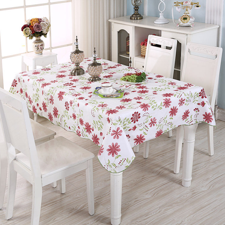 PVC tablecloth waterproof and oil-proof tablecloth anti-stamping tablecloth rectangular household tablecloth tea table mat desk mat