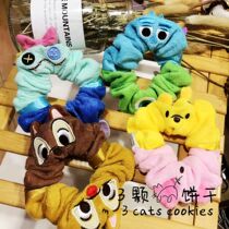  Japanese cute squirrel brother Winnie the Pooh Pijie pig big-eyed monster hair monster Stizi small gold double hair rope hair ring