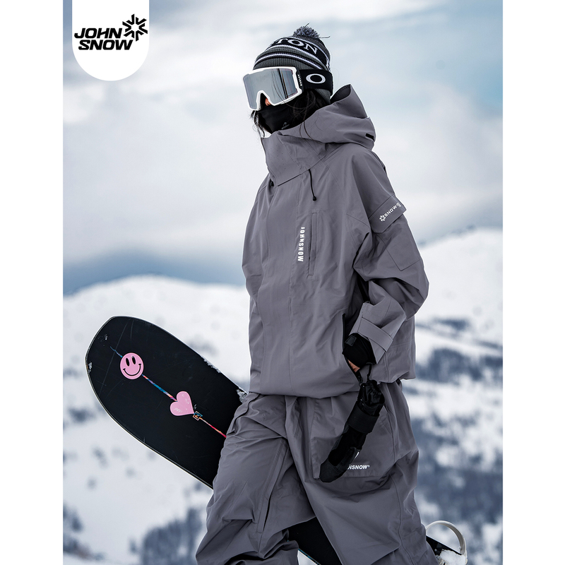 John Snow Ski Suit Women's Men's 2025 New 3L Waterproof Windproof Hard Shell Snowboard Jacket Set