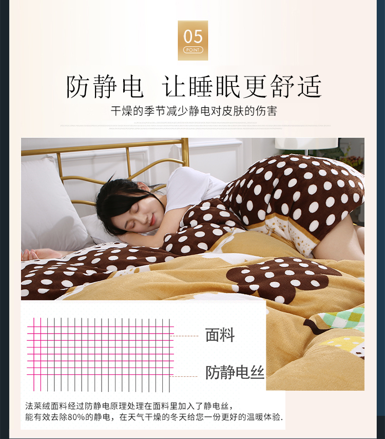 Giường lông cừu san hô flannel bốn mảnh lông cừu cộng với nhung ba mảnh mùa đông Fale cashmere 1,8m khăn trải giường chăn ra gối