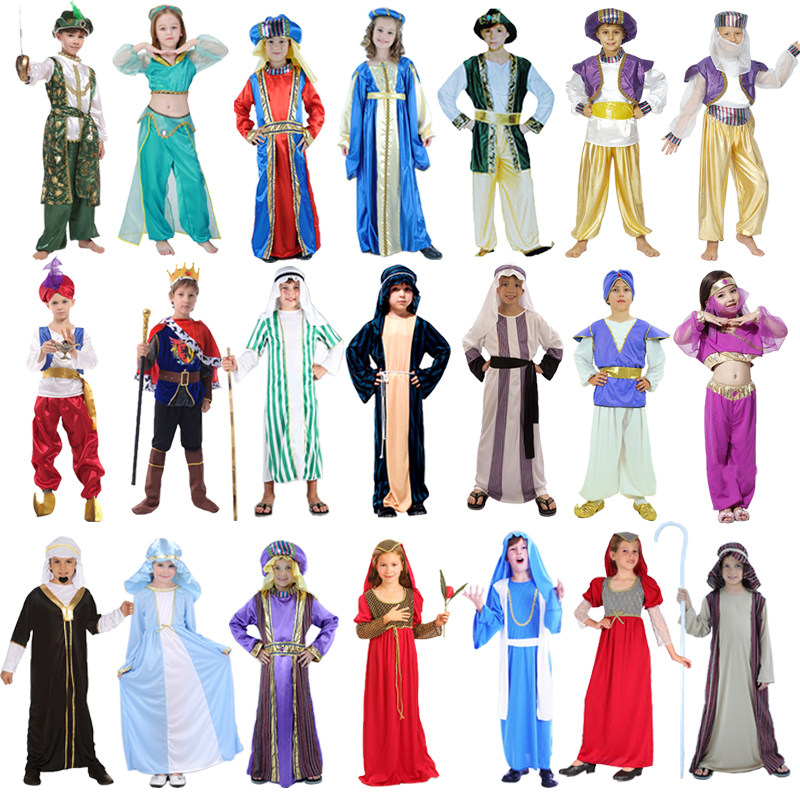 COS masquerade children male Arab Middle Eastern prince clothes clothes girls Aladdin Greek Princess costumes