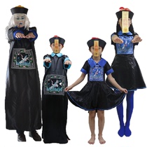Halloween adult male horror Qing Dynasty costume official clothes zombie parent-child dress up children female vampire zombie clothes