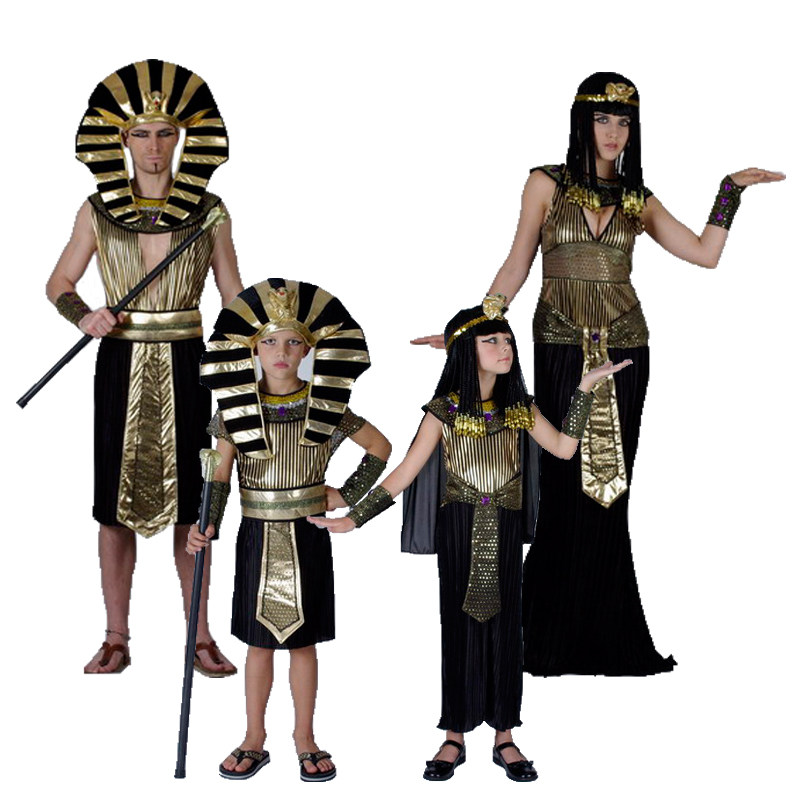 cosplay children's section parent-child clothing adult male Egyptian pharaoh king son clothes women's stunning rear princess dress