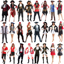 Halloween party COS Pirates of the Caribbean Prom costumes Adult men and women Pirate Captain Jack show clothes