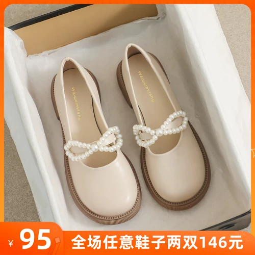 Осенняя обувь для кожаной обуви, туфли, подходит с юбкой, французский стиль, коллекция 2023, большой размер