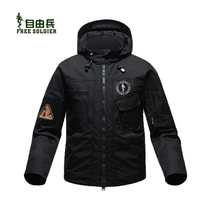 Free soldier eagle eye outdoor tactical cotton jacket warm and cold cotton clothing Army fans autumn and winter field charge jacket windbreaker