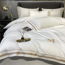 Nordic Hotel Wind 60S Long Suede Cotton Four Pieces All Cotton Pure Cotton Minimalist Bedcover Embroidered bunk bedding