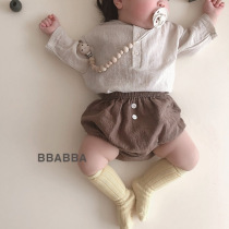 Korean version toddler baby girl cute tennis red plaid long sleeve shirt bread pants suit baby two sets of clothes