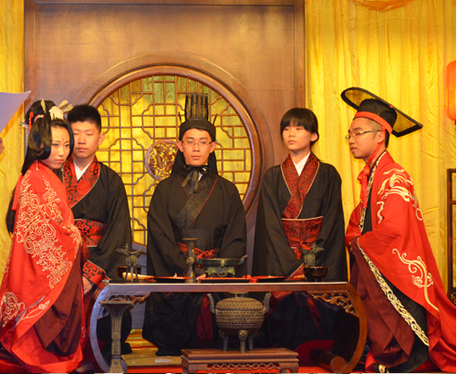 Zhejiang Han Tang Han style wedding week Chinese and Western style emcee host Chinese English wedding planning