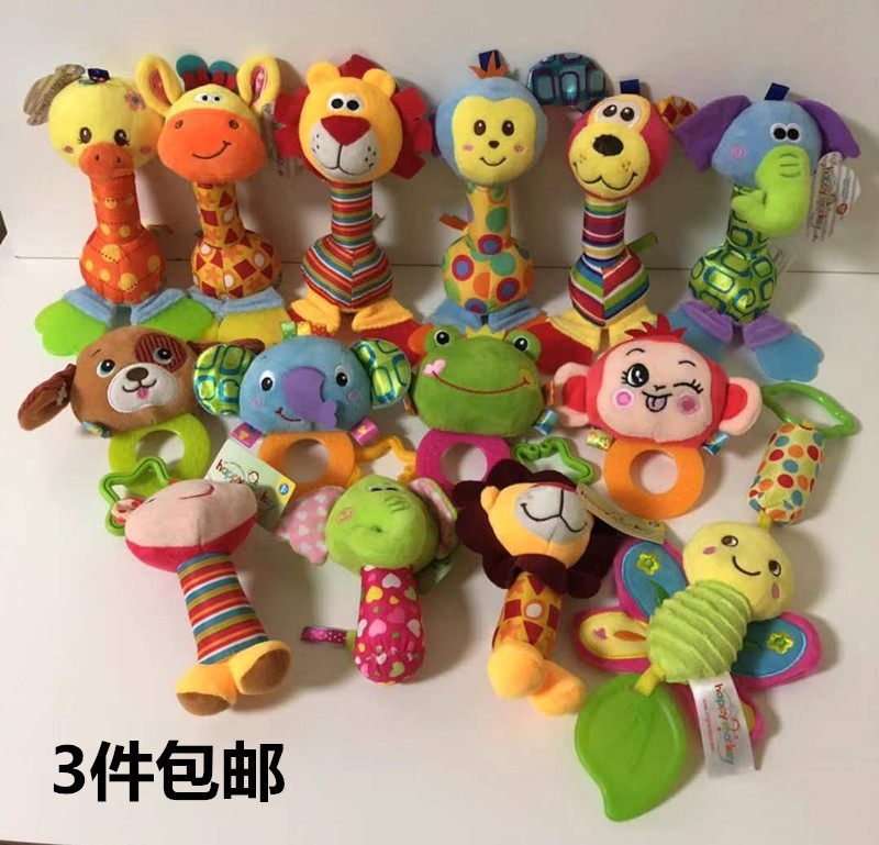 Exit the original high quality baby tooth toy toy baby plush shake hands rod hands