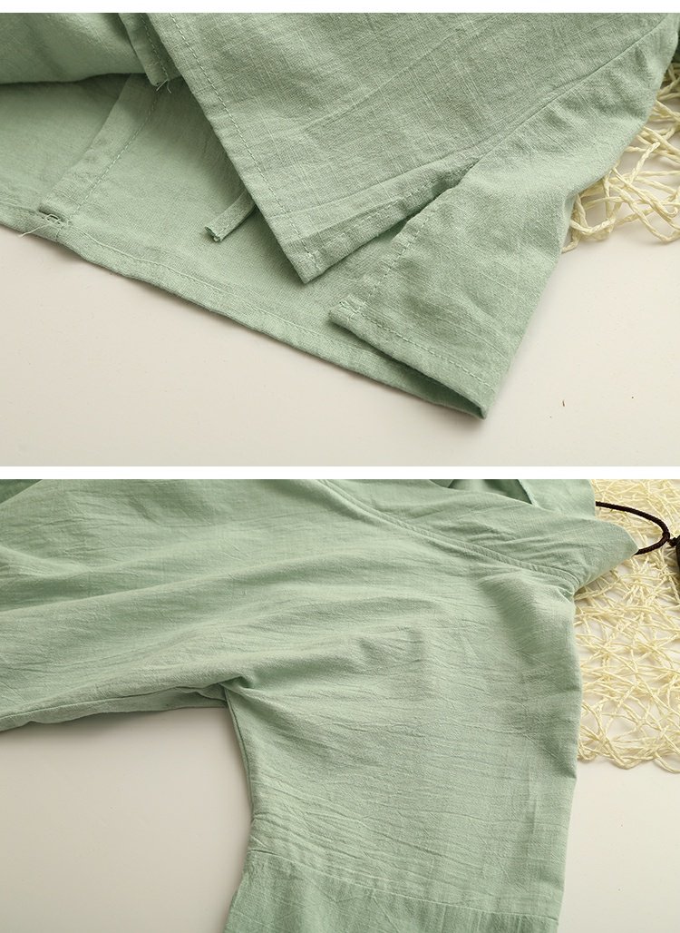 Quạt cổ điển văn học cotton và áo sơ mi vải lanh nữ mùa xuân 2018 với dịch vụ trà phong cách dân tộc Trung Quốc áo nữ công sở