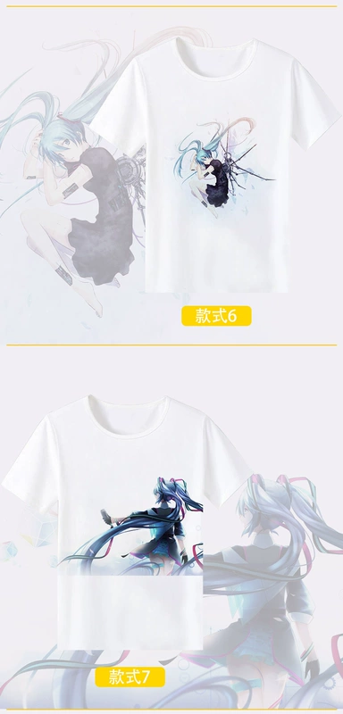 Hatsune Miku tùy biến T-shirt mùa hè ngắn tay hoạt hình dễ thương gió phim hoạt hình xung quanh phần tử thứ hai những hình ảnh sticker dễ thương