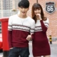 Cặp đôi Váy kiểu Pháp Fried Street Sweater Harajuku Style All-match Hot Girl Top Cặp đôi Lười biếng Phong cách Harbour Style Fried Street Suit - Áo len thể thao / dòng may