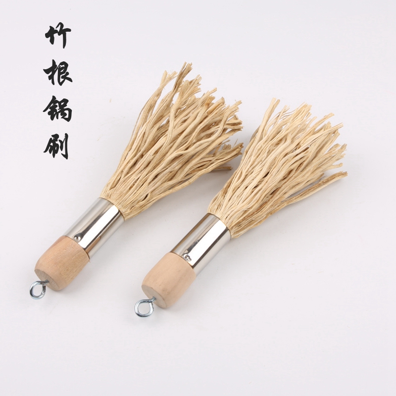 Bamboo craft gift ornament washing pot brush bamboo brush bamboo root cleaning brush durable brush bamboo products specialty